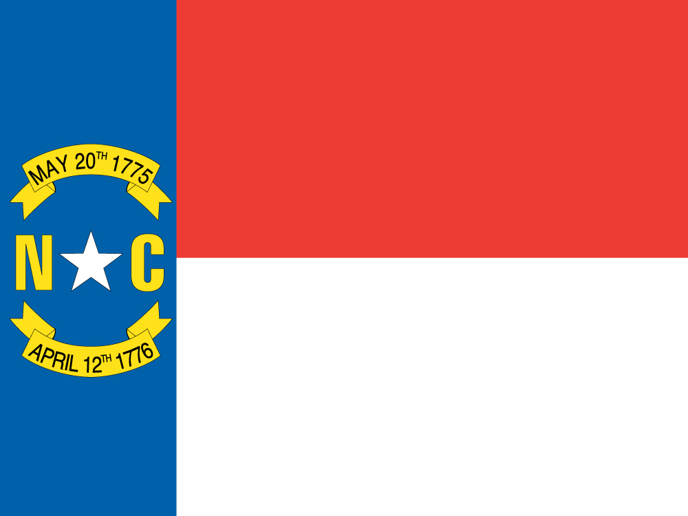 North Carolinian Flag (Flag of North Carolina) US State