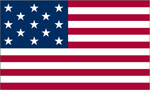 Thirteen Star Spangled American Flag
