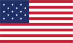Fifteen Star Spangled Flag - The Flag to Inspire the National Anthem "The Star Spangled Banner" By Francis Scott Key.