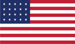 The 20 Star Flag desigend in 1818. The act creating this flag also comissioned a new star for every additional state joining the union to be placed on the flag the following Fourth of July.