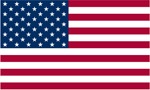 The current flag of the United States, with fifty stars and thirteen stripes representing the fifty united states and thirteen original colonies.